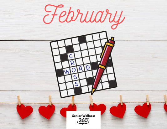 February Themed Crossword Puzzles for Seniors