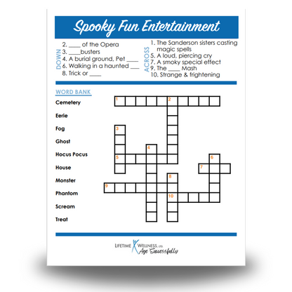 Monthly Crossword Puzzles for Seniors