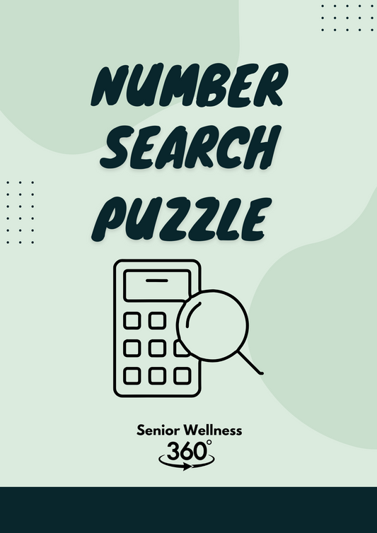 Number Search Puzzles for Seniors (LARGE PRINT)