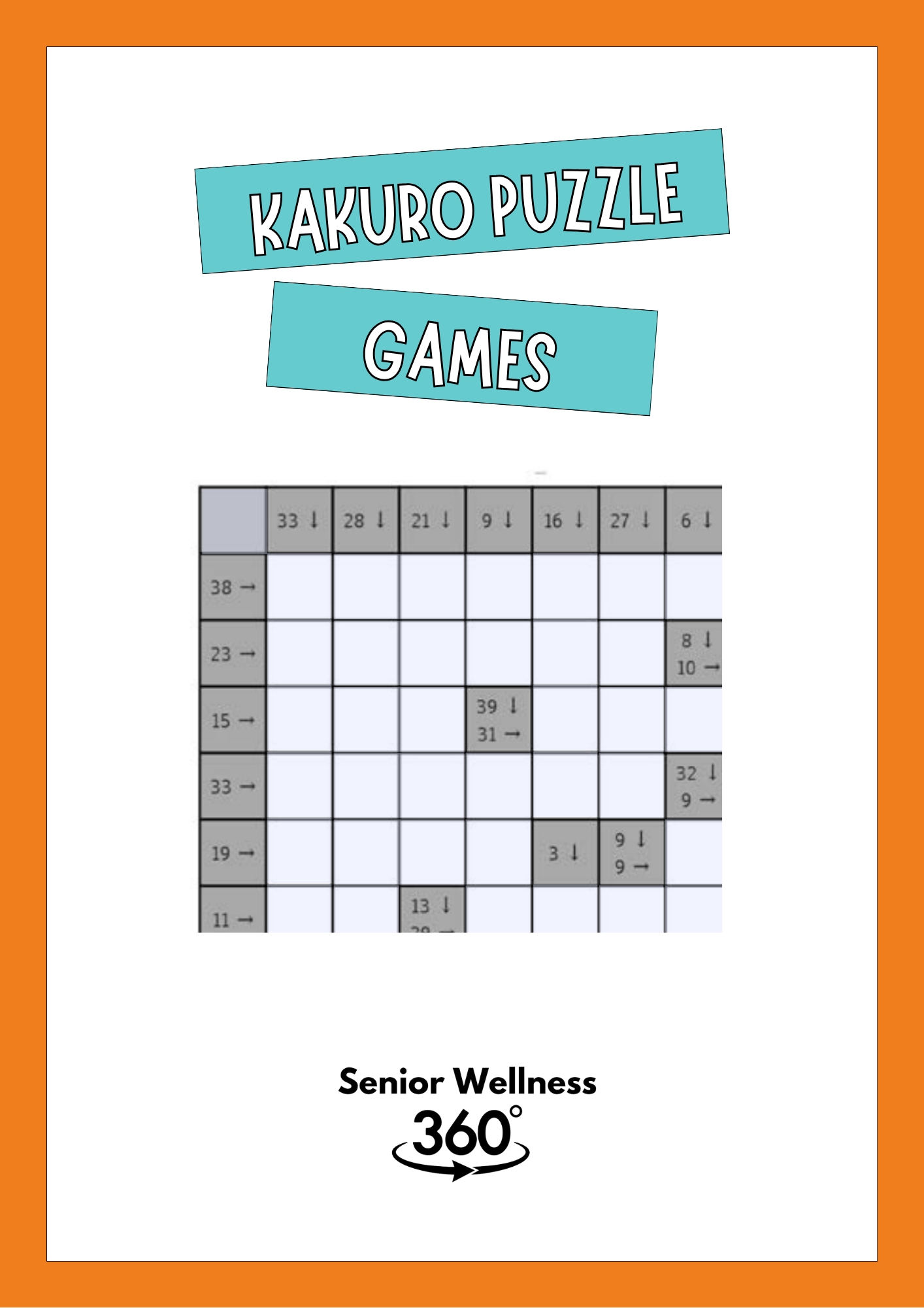 Kakuro Puzzle Games for Seniors