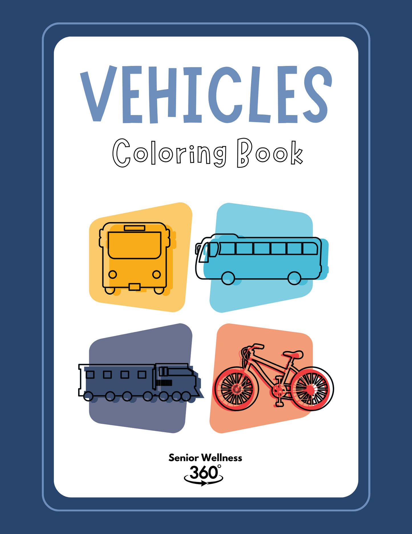 Vehicles Coloring Book for Seniors