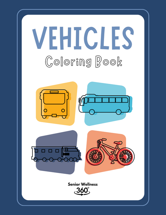 Vehicles Coloring Book for Seniors